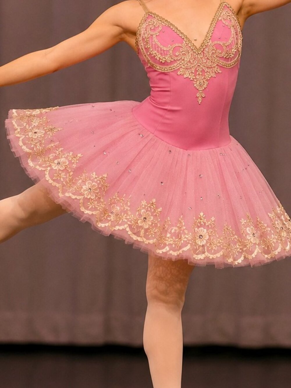 Dance Costume Ballet Pink Short Skirt layered with Crinoline Lining Small NWT